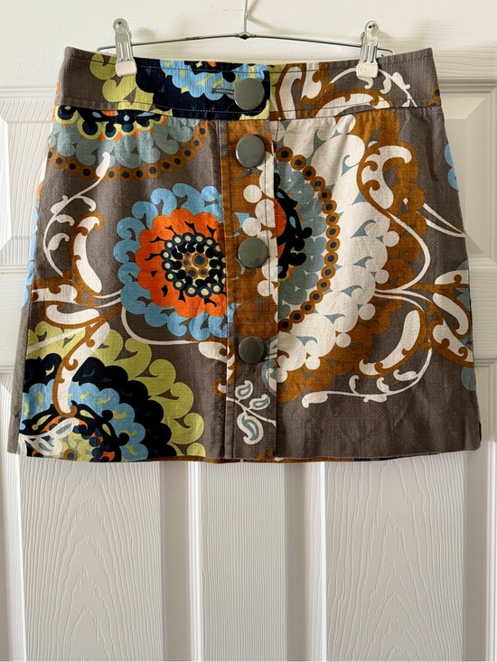 J. Crew Dresses & Skirts - J. Crew Multicolor Patterned Button-Front Mini Skirt